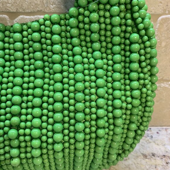 TI TOK Viral Beaded Green Evening Bag NWT - Picture 4 of 7